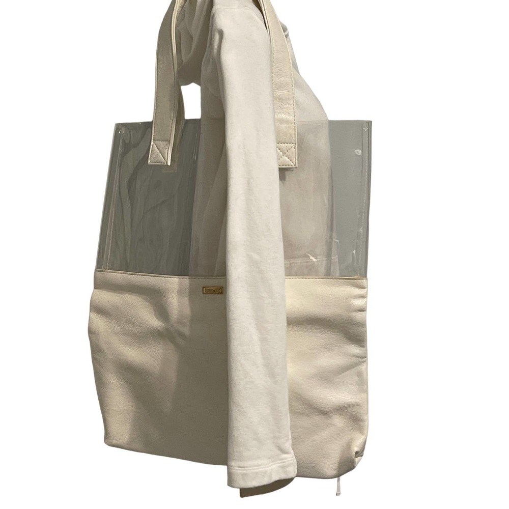 Ban.Do Peekaboo White and‎ Clear Large Tote 15" x 18" x 2" Pre-owned